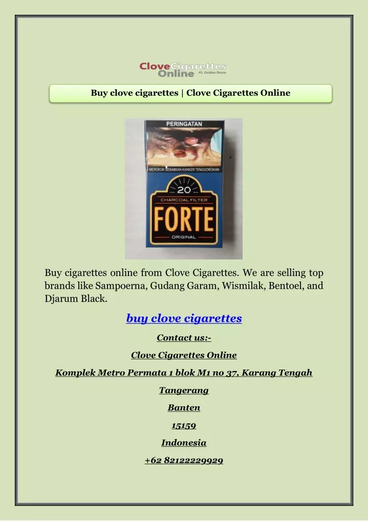 buy clove cigarettes clove cigarettes online