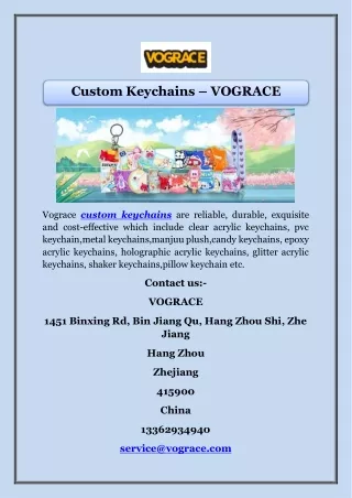 Custom Keychains – VOGRACE