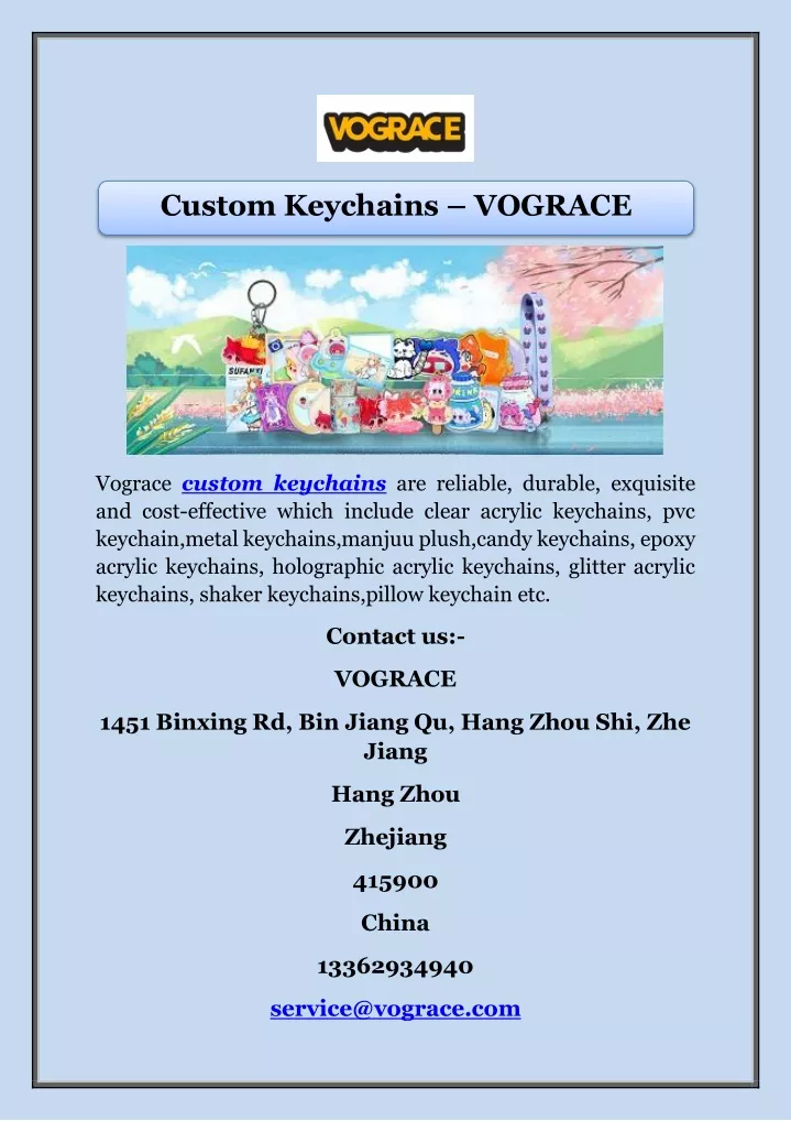 custom keychains vograce