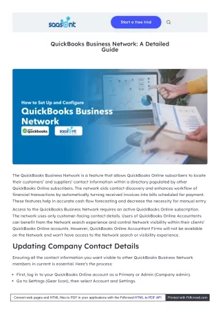 QuickBooks Business Network - Saasant