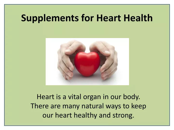 supplements for heart health