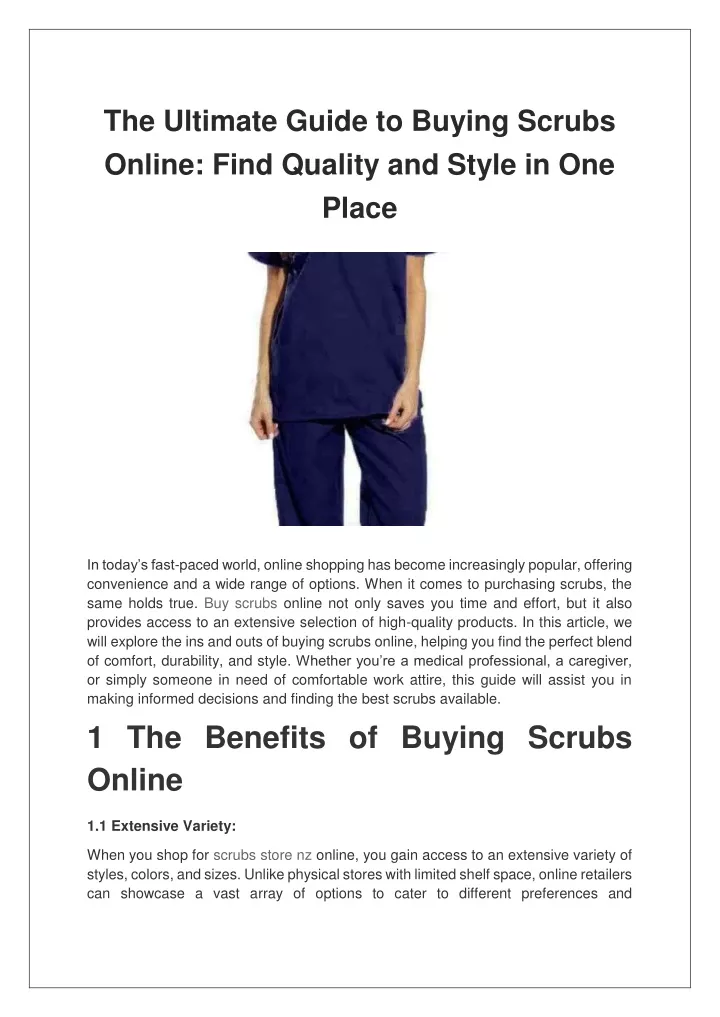 the ultimate guide to buying scrubs online find