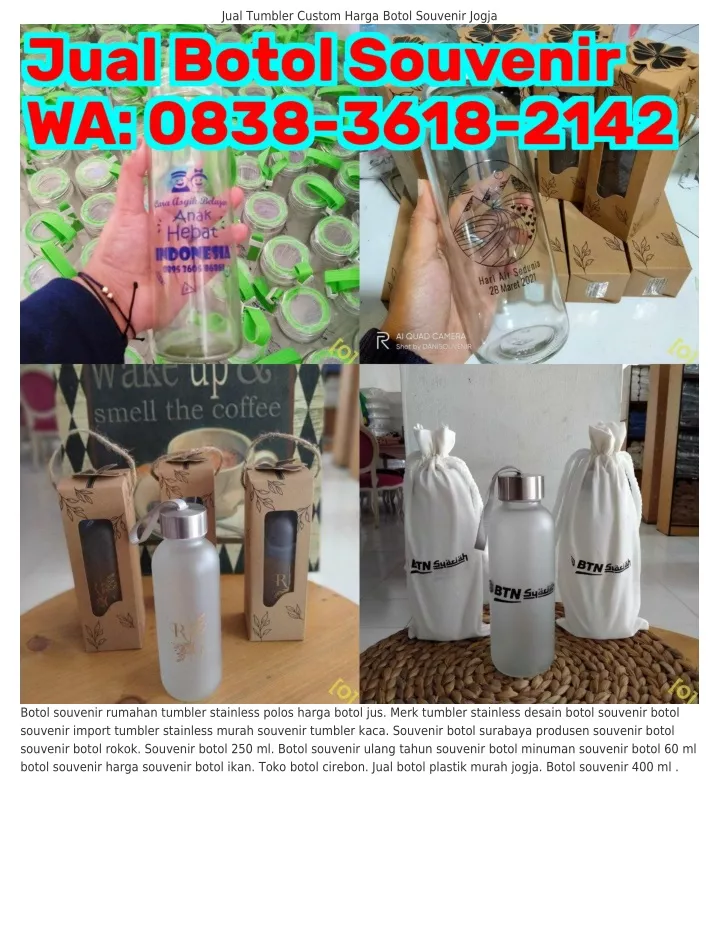 jual tumbler custom harga botol souvenir jogja