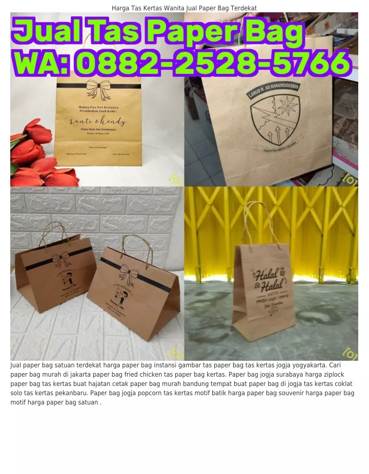 harga tas kertas wanita jual paper bag terdekat