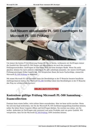 Seit Neuem aktualisierte PL-500 Examfragen für Microsoft PL-500 Prüfung
