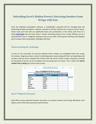 Unleashing Excel