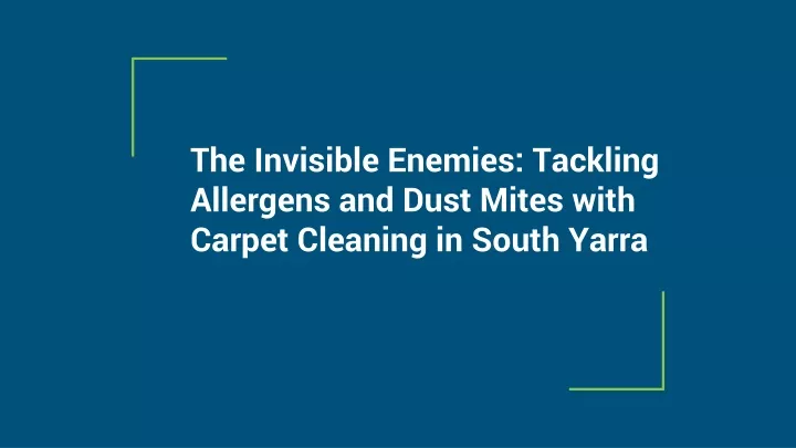 the invisible enemies tackling allergens and dust mites with carpet cleaning in south yarra