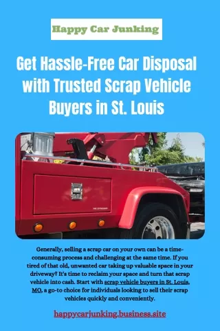 Finding The Best Scrap Vehicle Buyers In St. Louis Your Go-To List