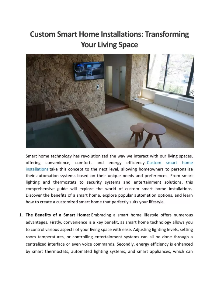 custom smart home installations transforming your