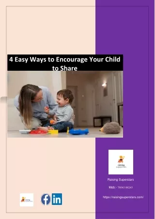 4 Easy Ways to Encourage Your Child to Share