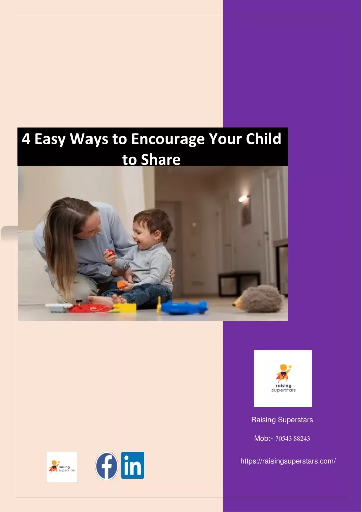 4 easy ways to encourage your child to share