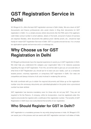 GST Return Filing Services in India