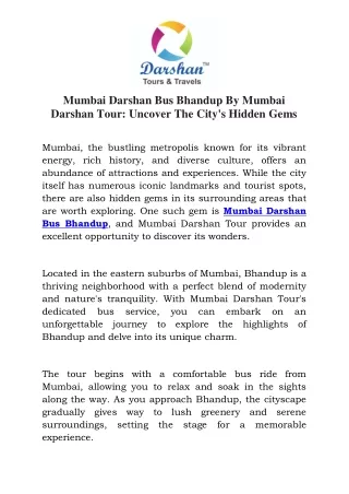 mumbai darshan bus bhandup by mumbai darshan tour