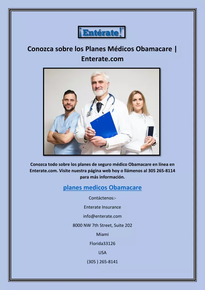 conozca sobre los planes m dicos obamacare