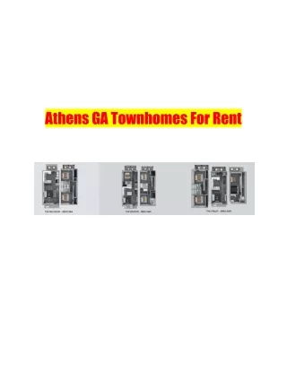 Athens GA Townhomes For Rent