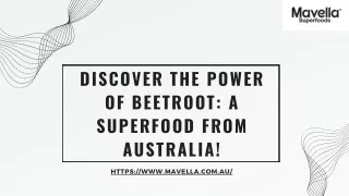 Embrace the Power of Australian Superfoods: Mavella Beetroot 100g
