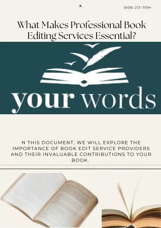 What Makes Professional Book Editing Services Essential?