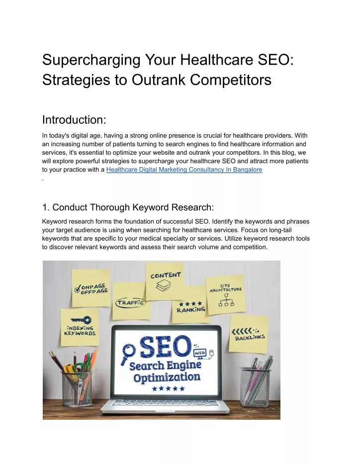 supercharging your healthcare seo strategies