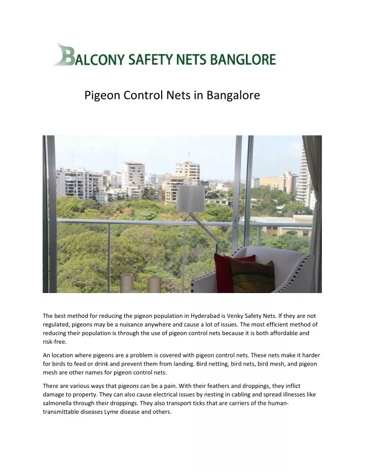 pigeon control nets in bangalore