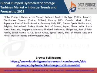 global pumped hydroelectric storage turbines