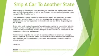 ship a car to another state