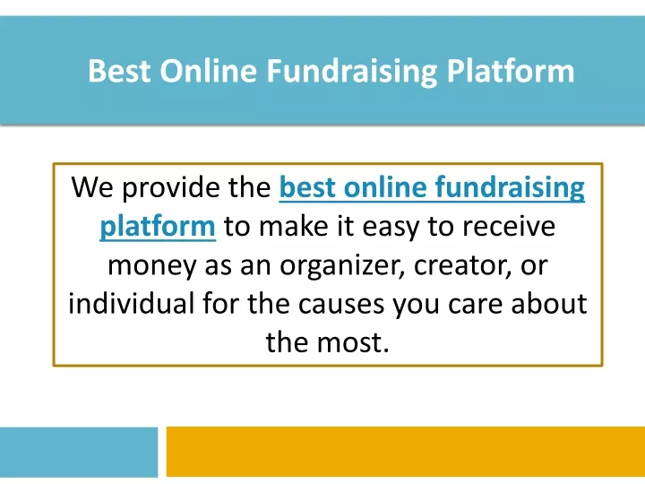 best online fundraising platform
