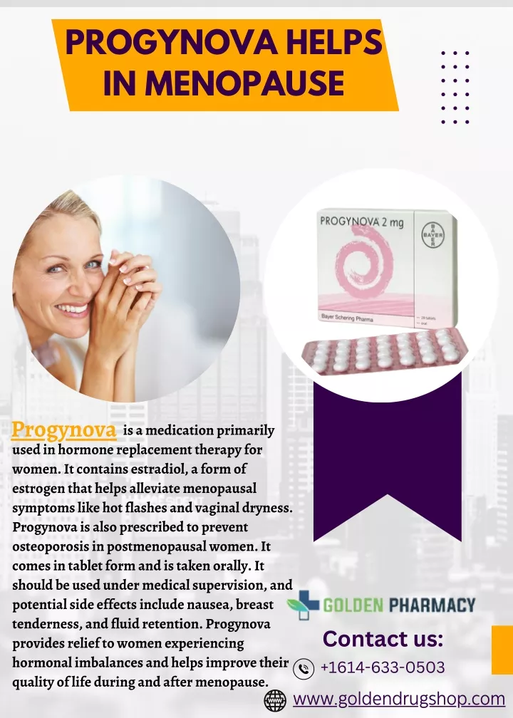 progynova helps in menopause