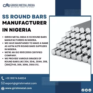 Stainless Steel Round Bars Manufacturer in Saudi Arabia / Oman / Qatar / Kuwait