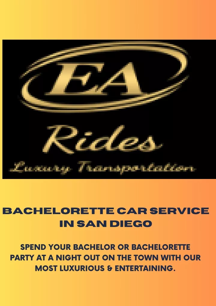 bachelorette car service in san diego