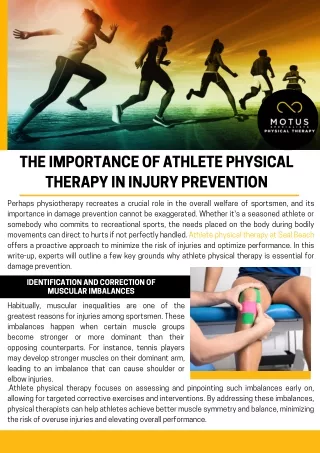 The Importance of Athlete Physical Therapy in Injury Prevention