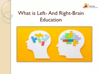 Understanding Left and Right Brain Education