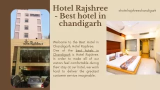 Hotel Rajshree - Best hotels in Chandigarh