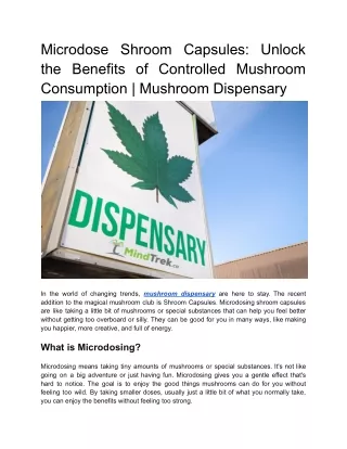 Microdose Shroom Capsules_ Unlock the Benefits of Controlled Mushroom Consumption _ Mushroom Dispensary