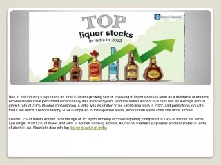 Liquor stocks