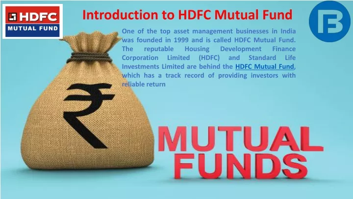 introduction to hdfc mutual fund