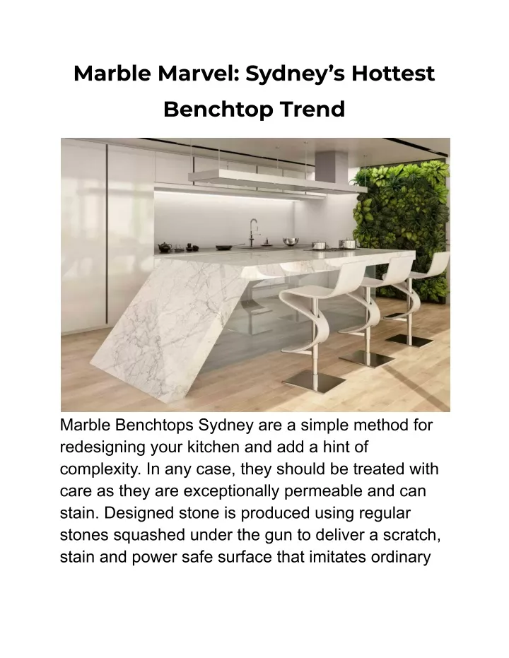 marble marvel sydney s hottest benchtop trend