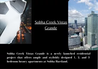 Sobha Creek Vistas Grande-E-Brochure
