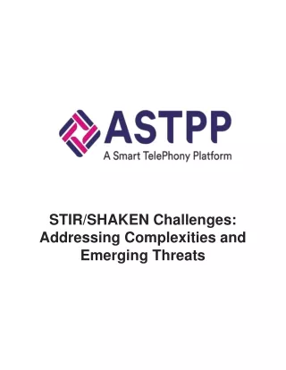 STIRSHAKEN Challenges Addressing Complexities and Emerging Threats