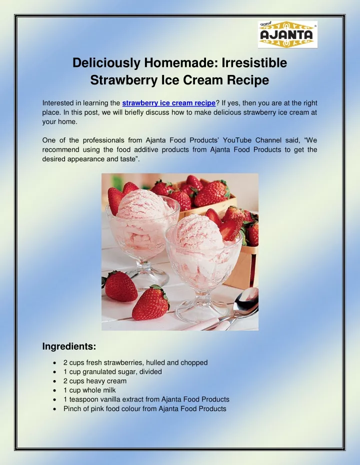 deliciously homemade irresistible strawberry