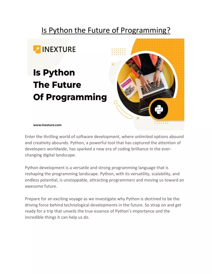 is python the future of programming