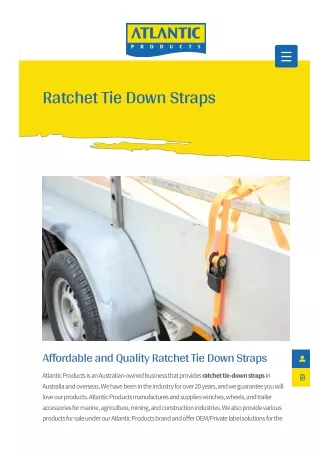 Ratchet Tie Down Straps