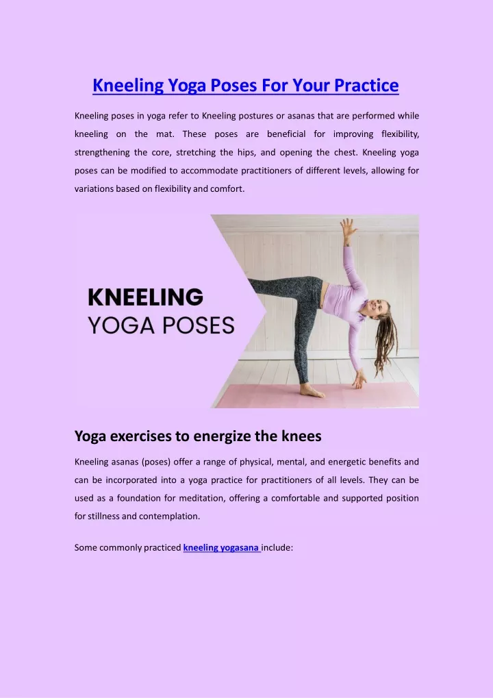 kneeling yoga poses for your practice