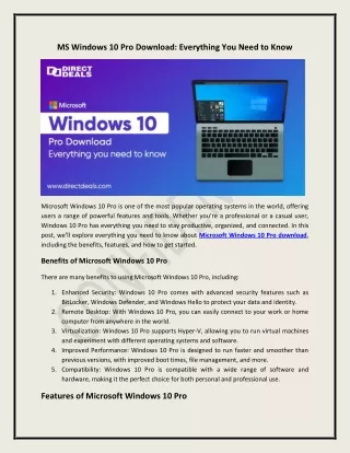 ms windows 10 pro download everything you need