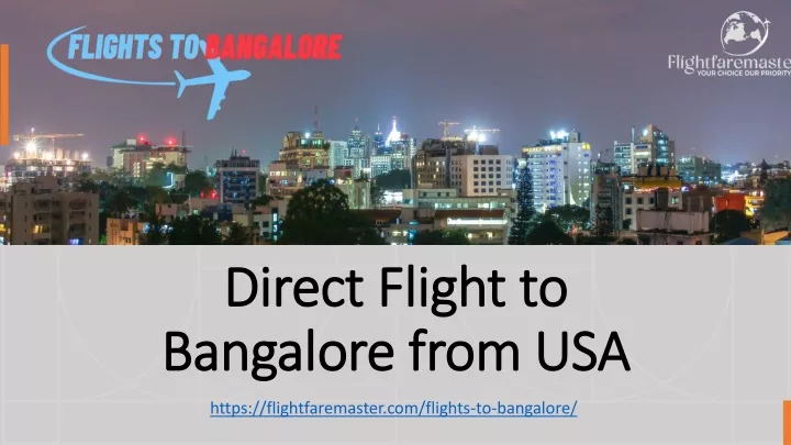 direct flight to bangalore from usa