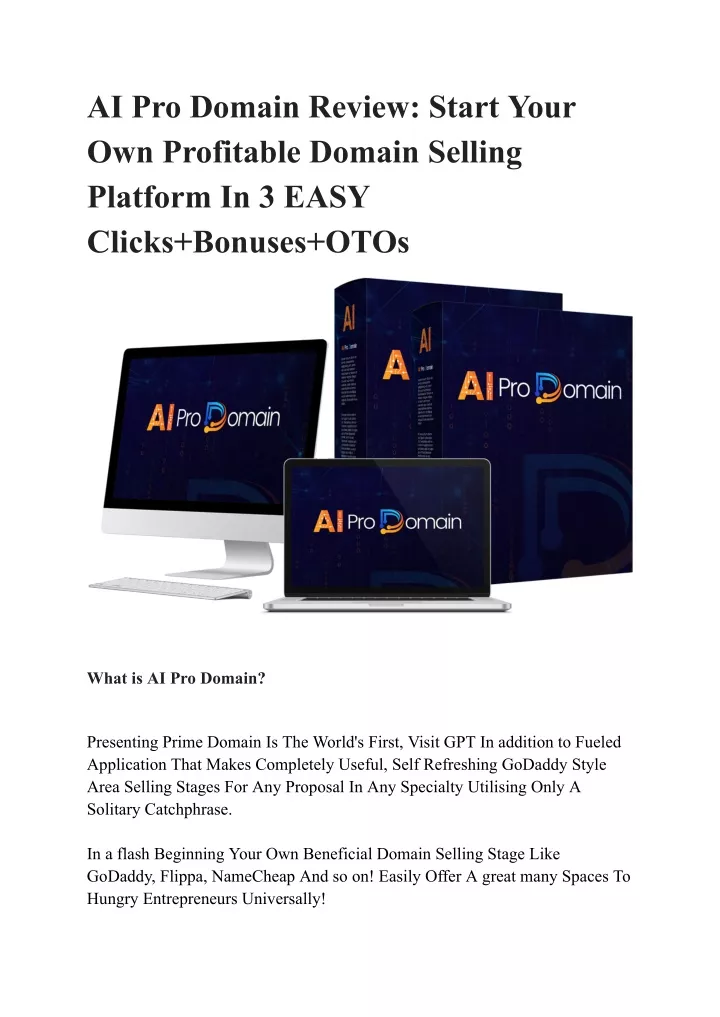 ai pro domain review start your own profitable