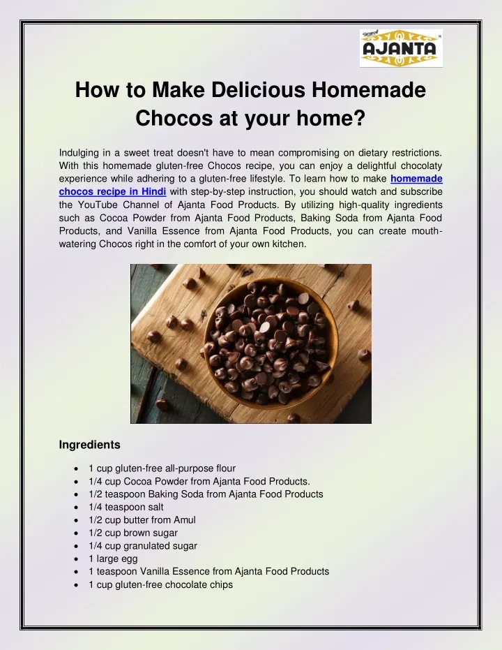 how to make delicious homemade chocos at your
