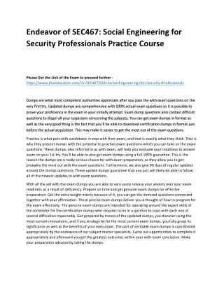 endeavor of sec467 social engineering