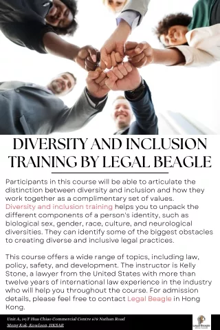 Diversity and Inclusion Training by Legal Beagle