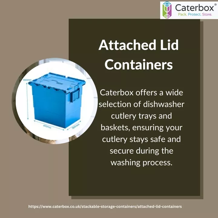 attached lid containers