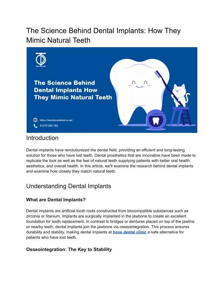the science behind dental implants how they mimic